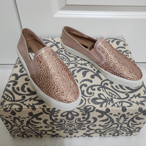 INC International Concepts Shoes - SOLD  Women's Slip-On Sneakers with Rose Gold Rhinestones